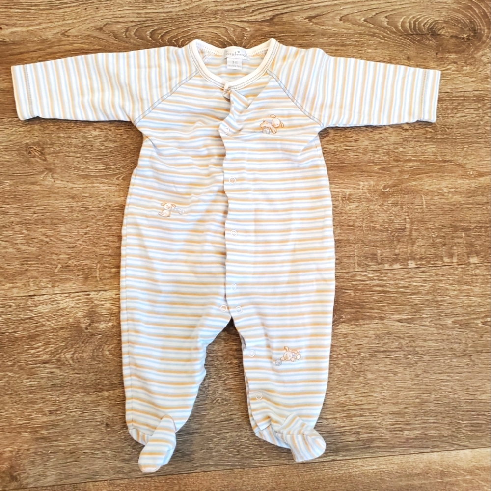 Kissy Kissy striped cotton stretchy playsuit footie sz 3-6m